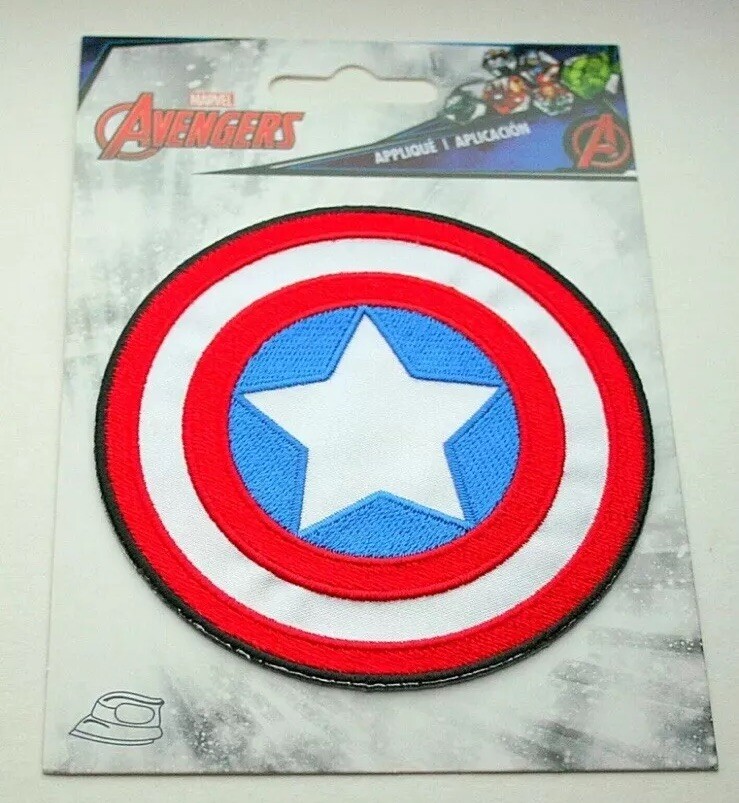 Official Marvel Comics Captain America's Shield Embroidered Patch (Iron On) New