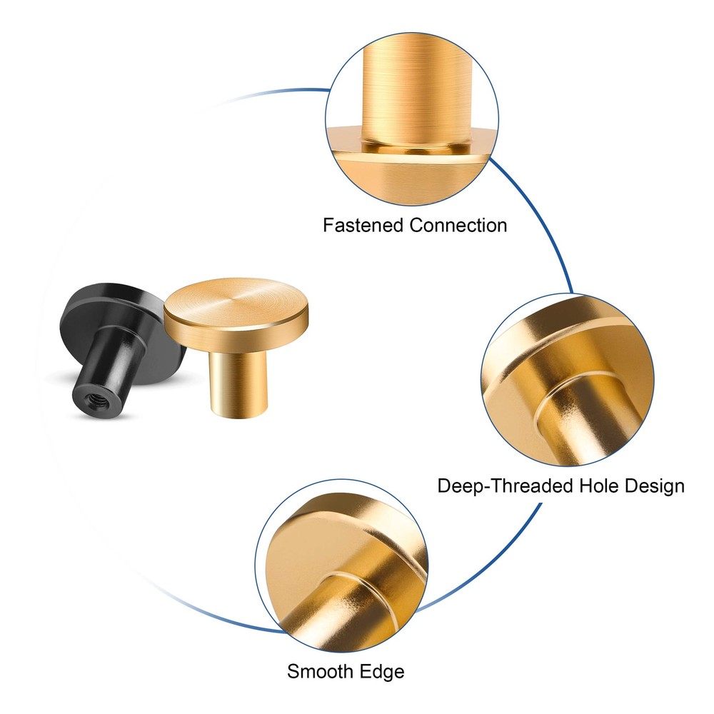 12Pcs Cabinet Knobs Hardware Handles Round Pulls for Kitchen, Dresser and Closet