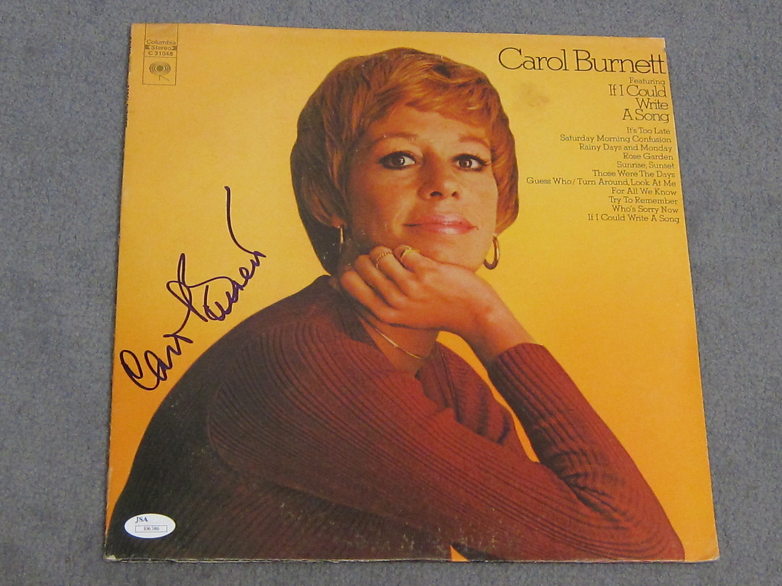 Carol Burnett -  signed album JSA Authenticated