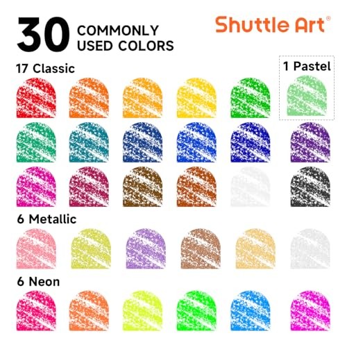 30 Colors Solid Tempera Paint Sticks with 1 Drawing Pad