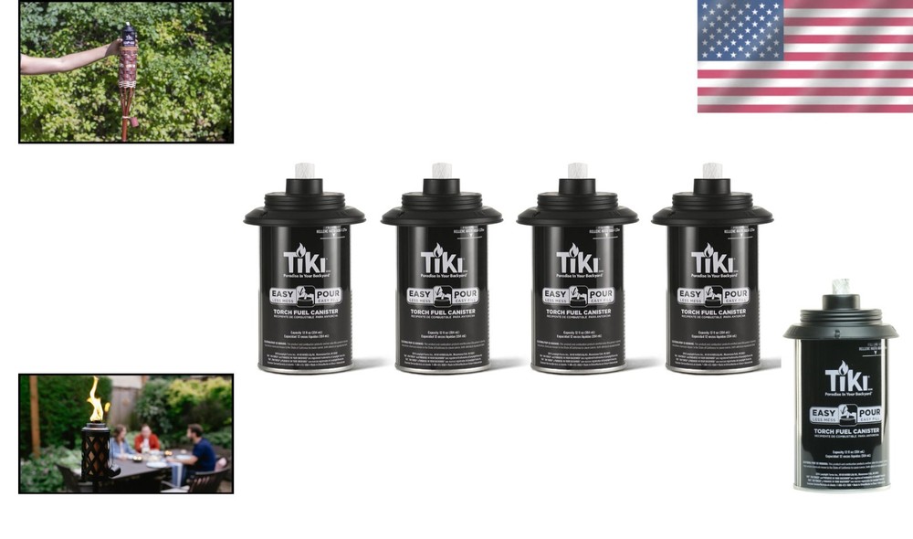 Outdoor Torch Canisters - Weather-Resistant (4 Pack)
