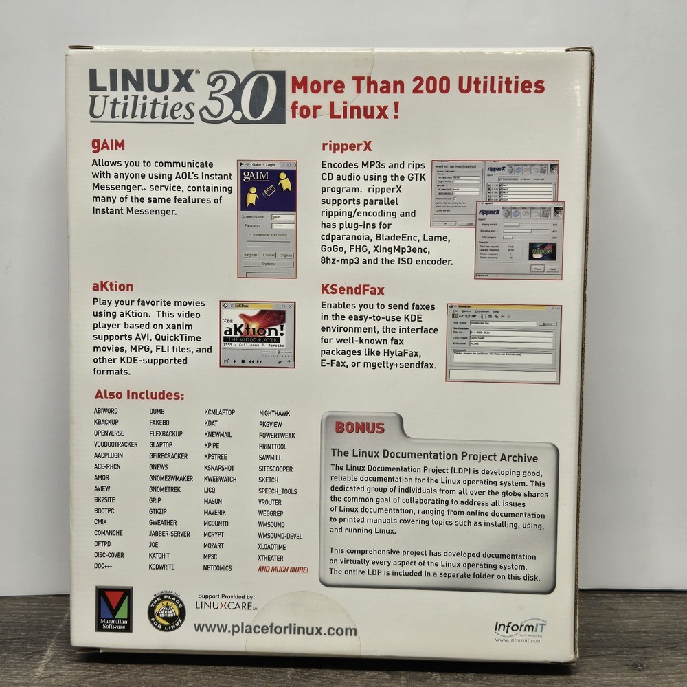 Linux Utilities 3.0 Big Box Software Sealed