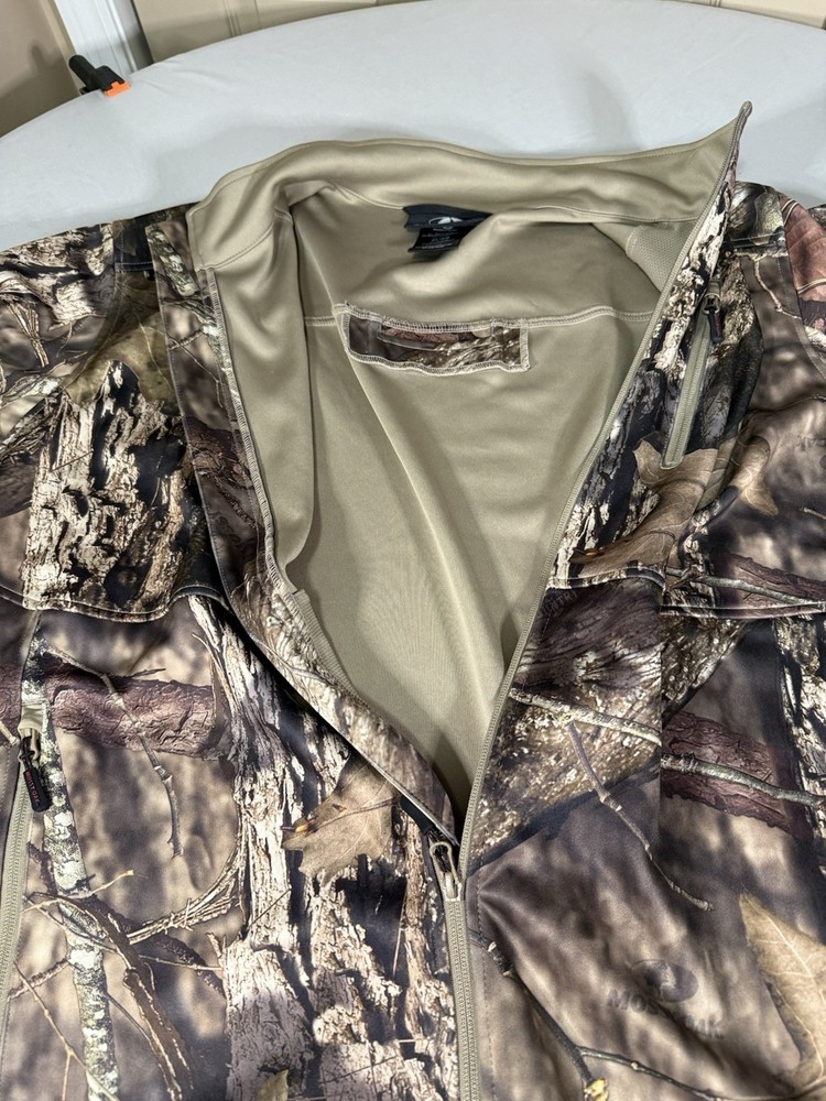 Mossy Oak Camo Softshell Jacket XL Scent-Factor Hunting Full Zip