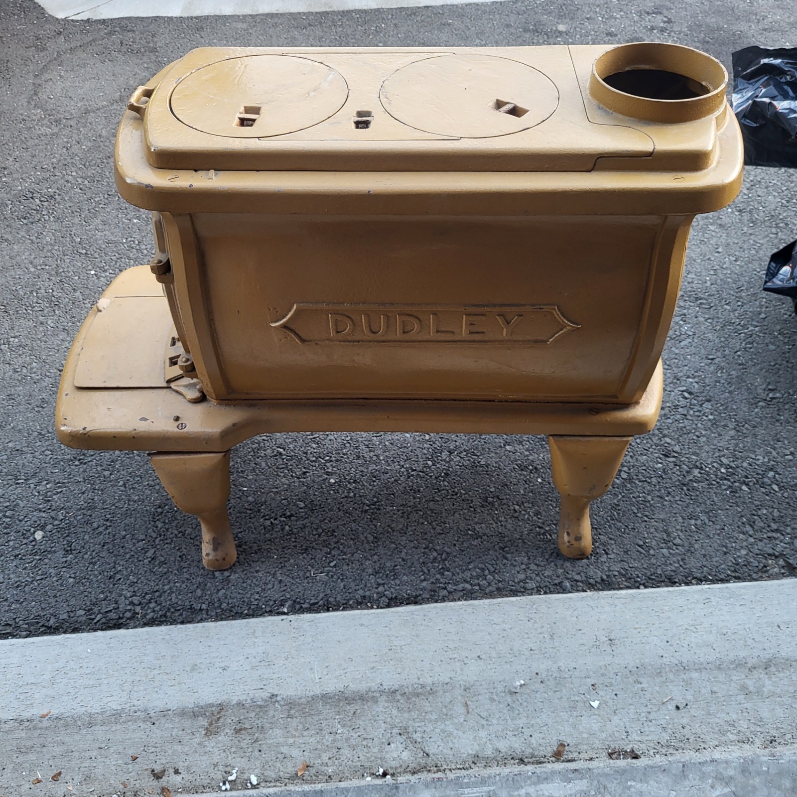 Antique Dudley Cast Iron Oven Stove,Fireplace, 34x26x14