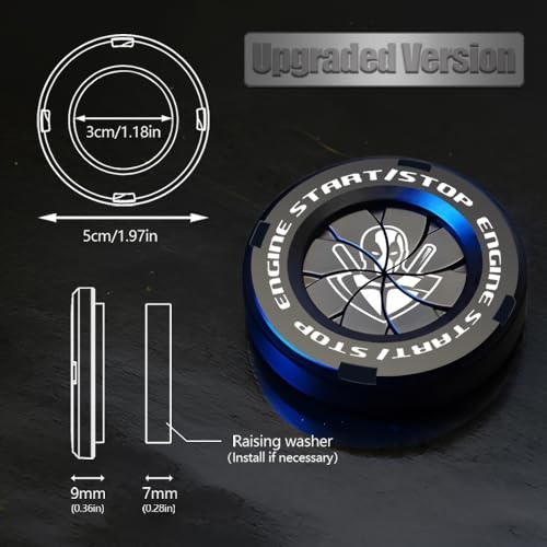 Rotary Push Start Button Cover, Dedpool Car Accessories B-Deadpool-Black