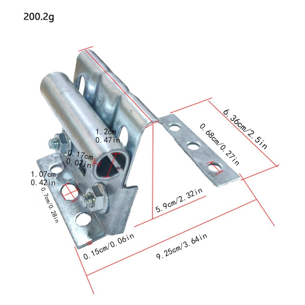 2x Top Bracket Adjustable Hinge for Industrial Lifting Doors for Garage Door