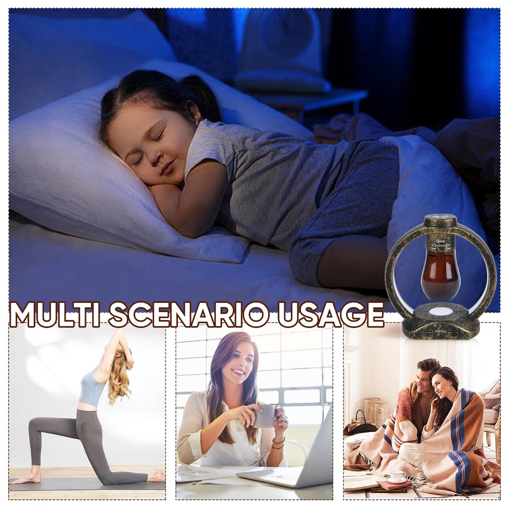 HAPPTWS Essential Oil Diffuser Set- 3 Timer Settings Copper Color