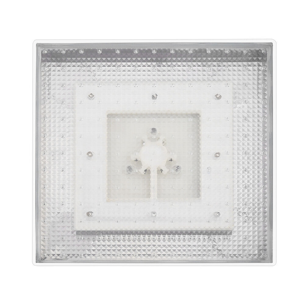 8 inch Rain Shower Head High Flow Rainfall Square 7 Colors Automatic Changing