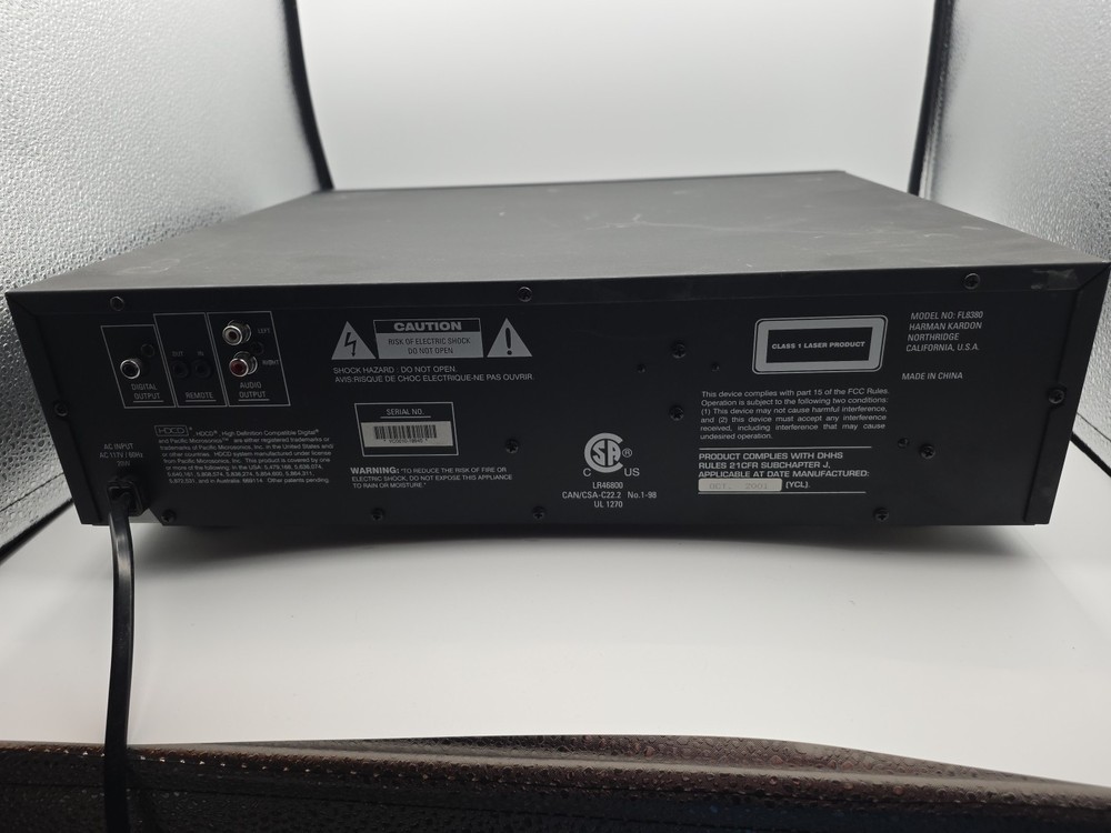 Harman Kardon FL8380 5 Disc CD Changer HDCD Compact Disc Player