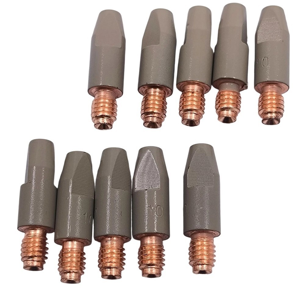 10 Pack MIG Welding Contact Tips Copper Coated Gas Nozzle for 24KD Torch