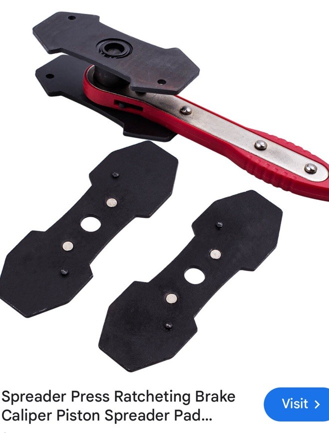 Ratcheting brake caliper piston tool w/ 4 plates