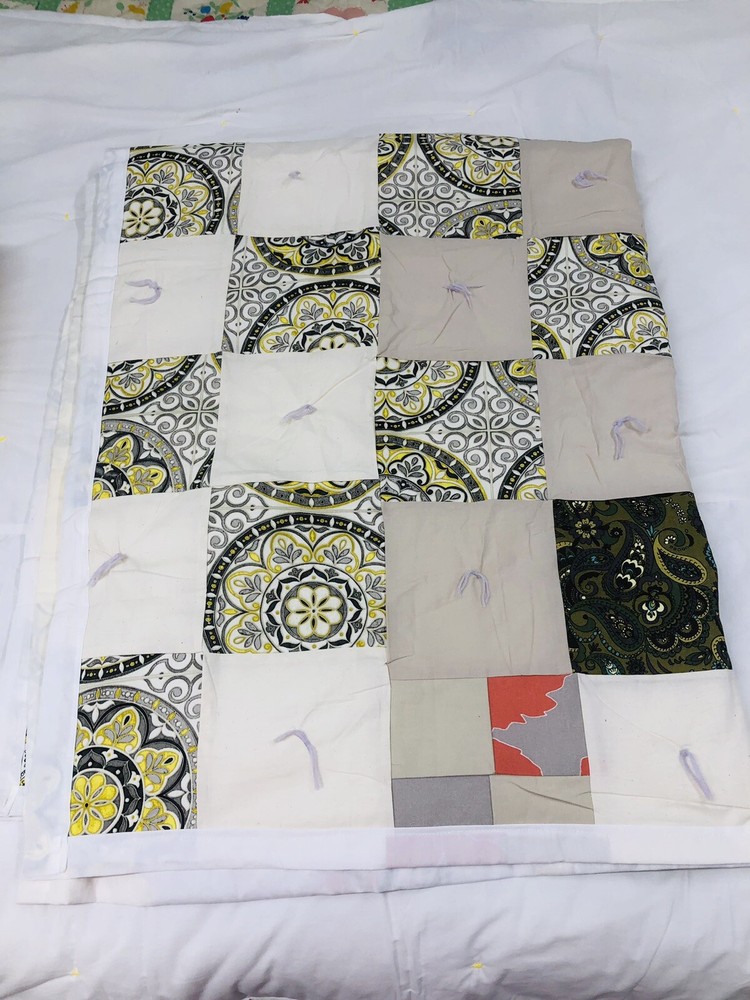 Handcrafted Quilt Flannel Patchwork 69" X 55"