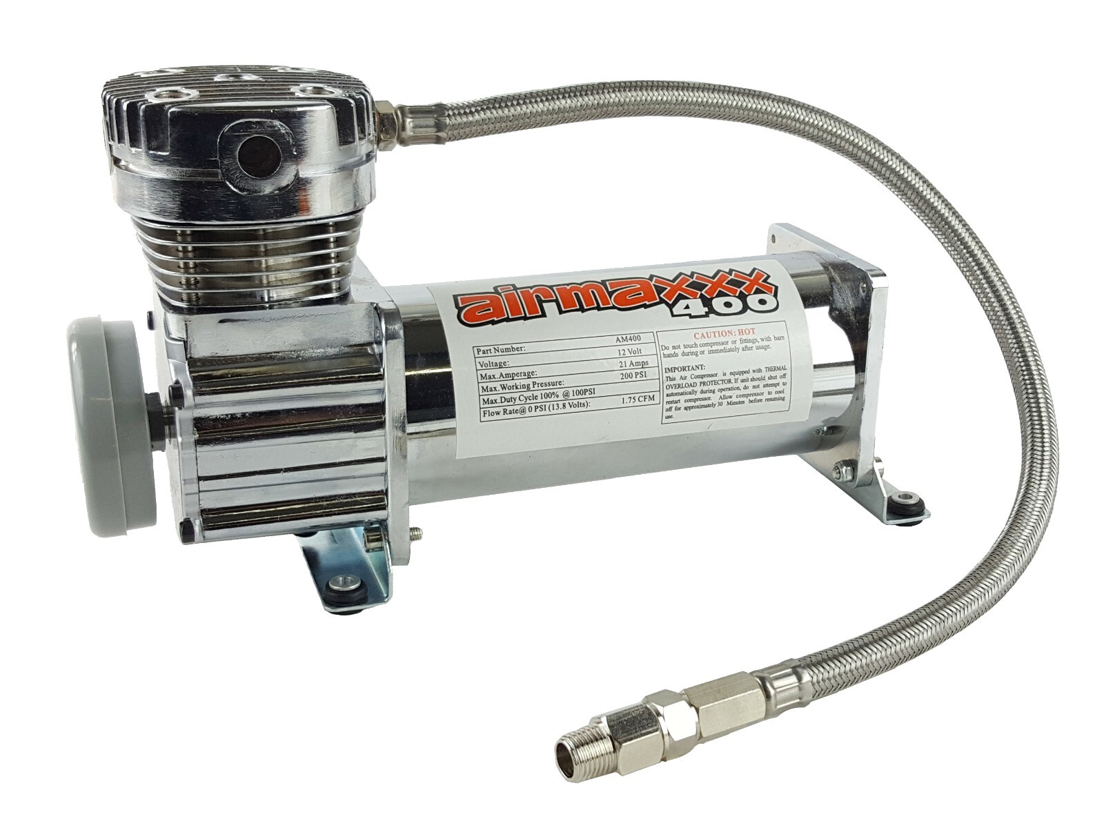 airmaxxx Chrome 400 Air Compressor For Air Ride Suspension System 120 On 150 Off
