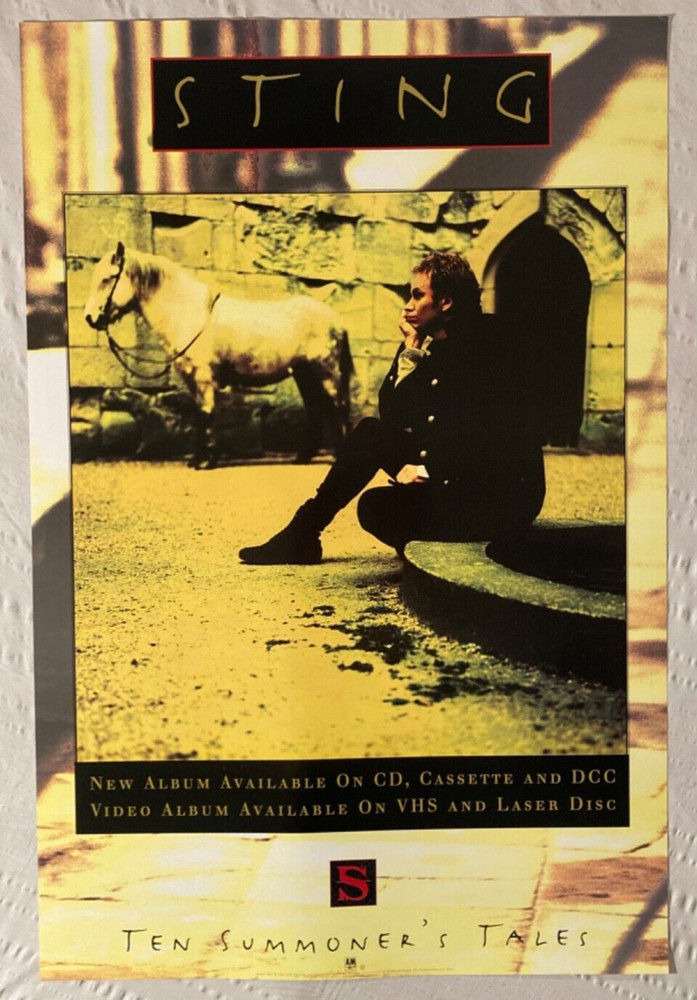 Sting 1993 Promo Poster Ten Summoner’s Tales The Police