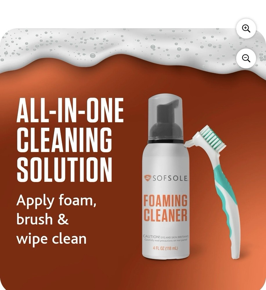 SOF Sole Foaming Shoes Cleaner Kit 4oz Includes Brush Cleaner