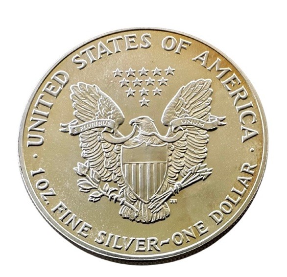 1988 Silver Eagle. BU perfect example. .9999 Silver. Nice toning