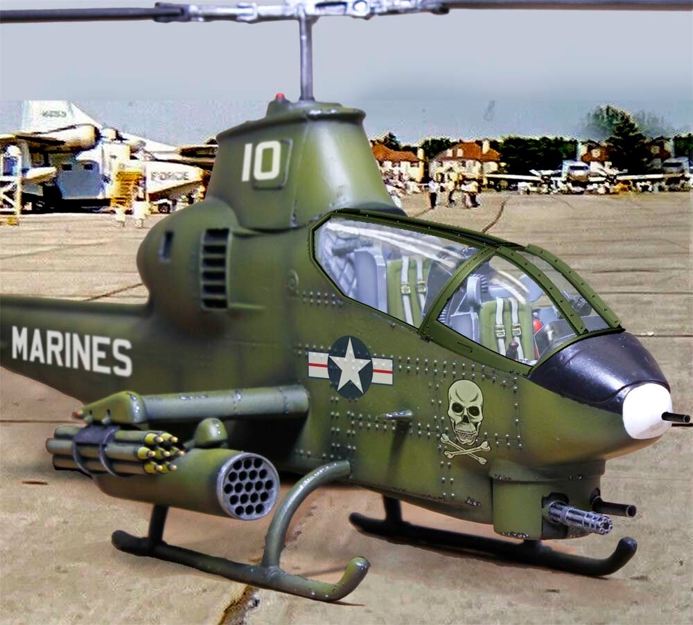 MODELS VIETNAM WAR HELICOPTER CS01128 ARMY COBRA ATTACK FULL SET!