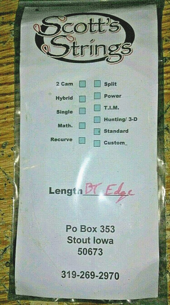 Bowtech Edge Archery Strings New Green Brown Full Set