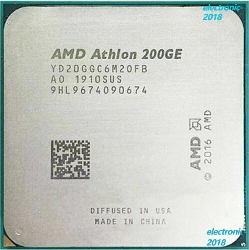 AMD Athlon 200GE 3.2 GHz Dual-Core 4 Threads 5MB 35W Socket AM4CPU Processor