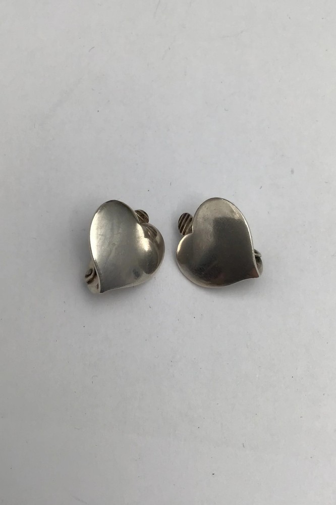 Hans Hansen Sterling Silver Heart Ear Clip