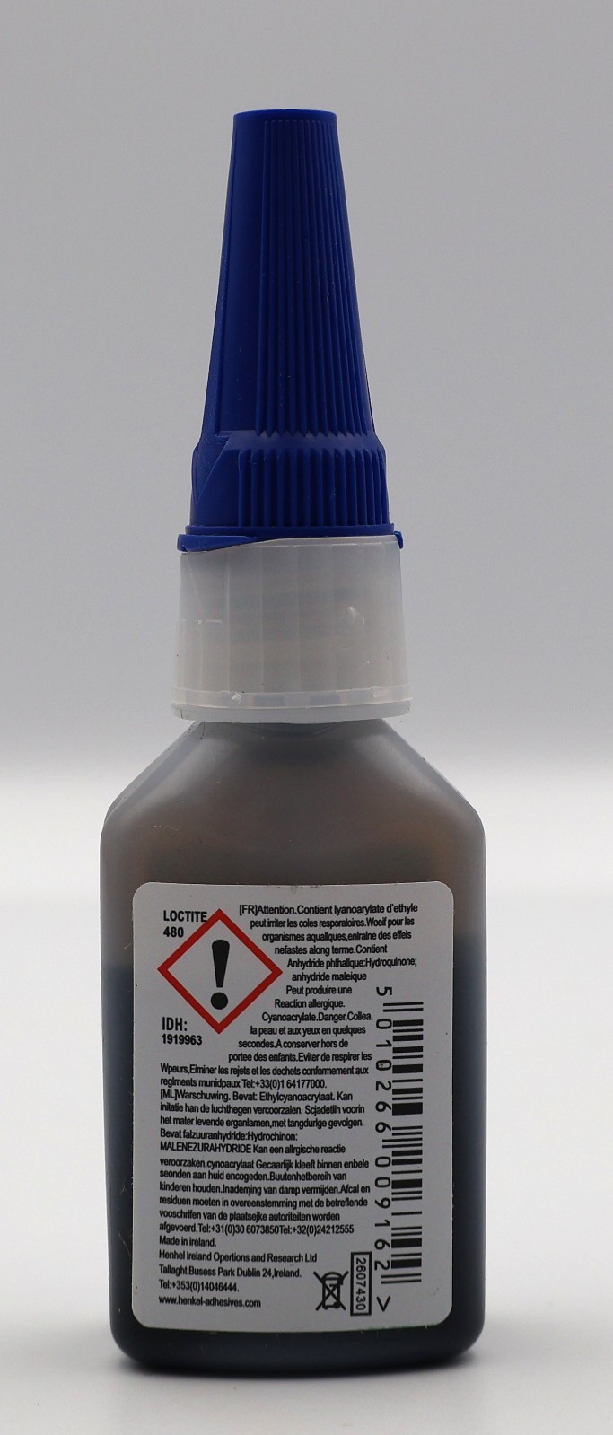 LOCTITE 480 Instant Adhesive Liquid Superglue 20g (0.7 Oz) Bottle Exp. 09/2028