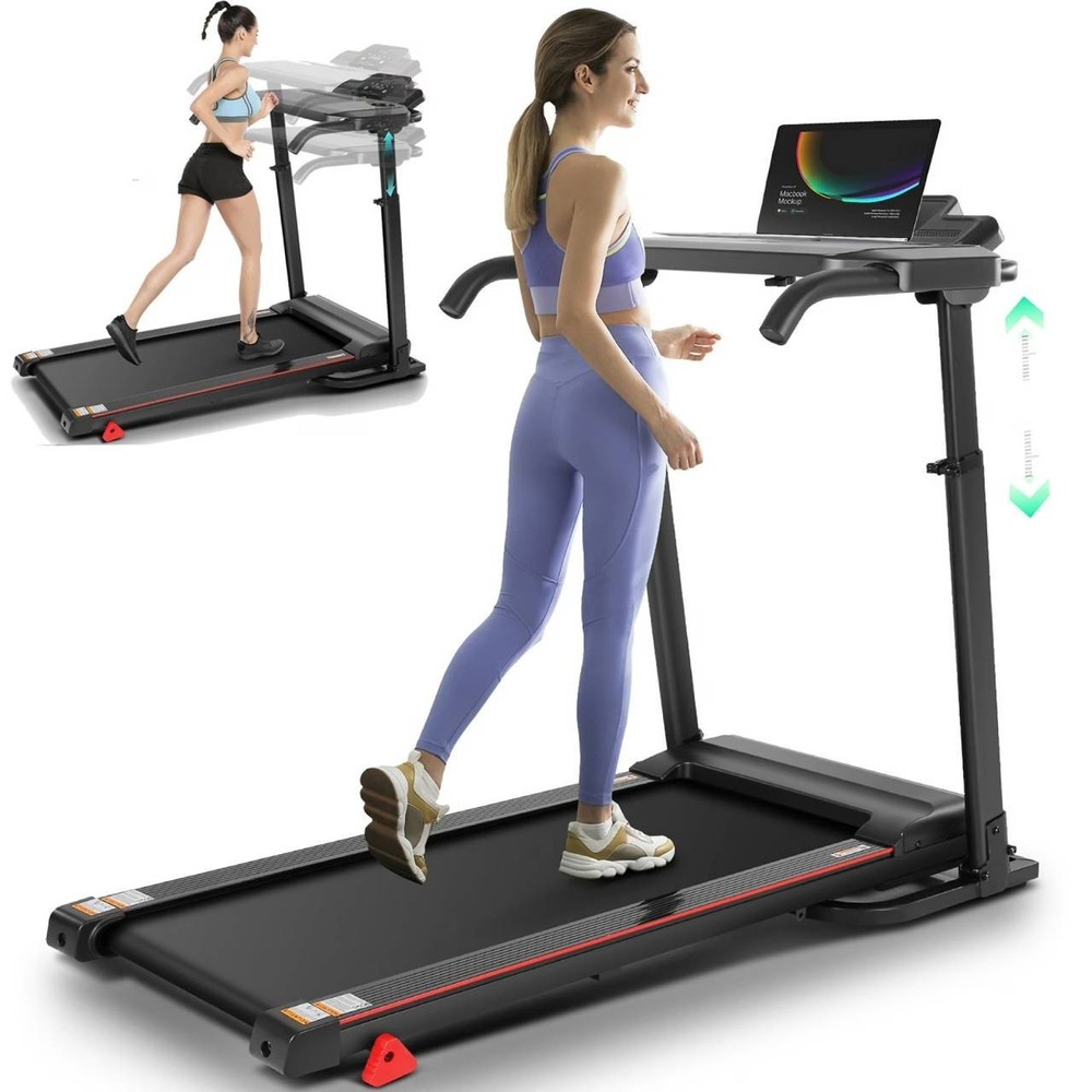 300lbs Versatile Height Adjustment Treadmill Spacious Removable Desk Treadmill🎯