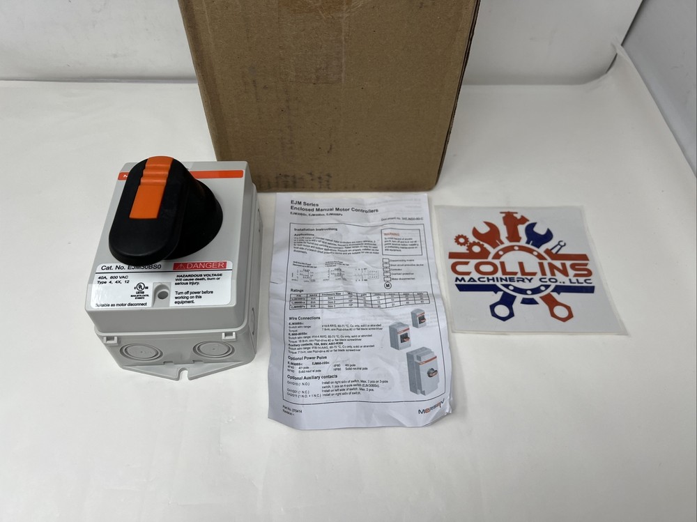 Mersen Enclosed Disconnect Switch EJM30BS0 40A 600V NEMA 4x, 12