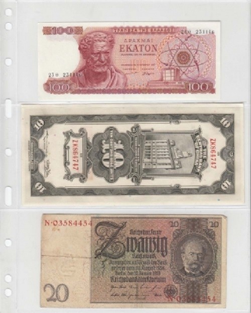 25 VARIO 3C Clear Pages For Banknotes /Stamps /Postcards /FDC Professional Pack
