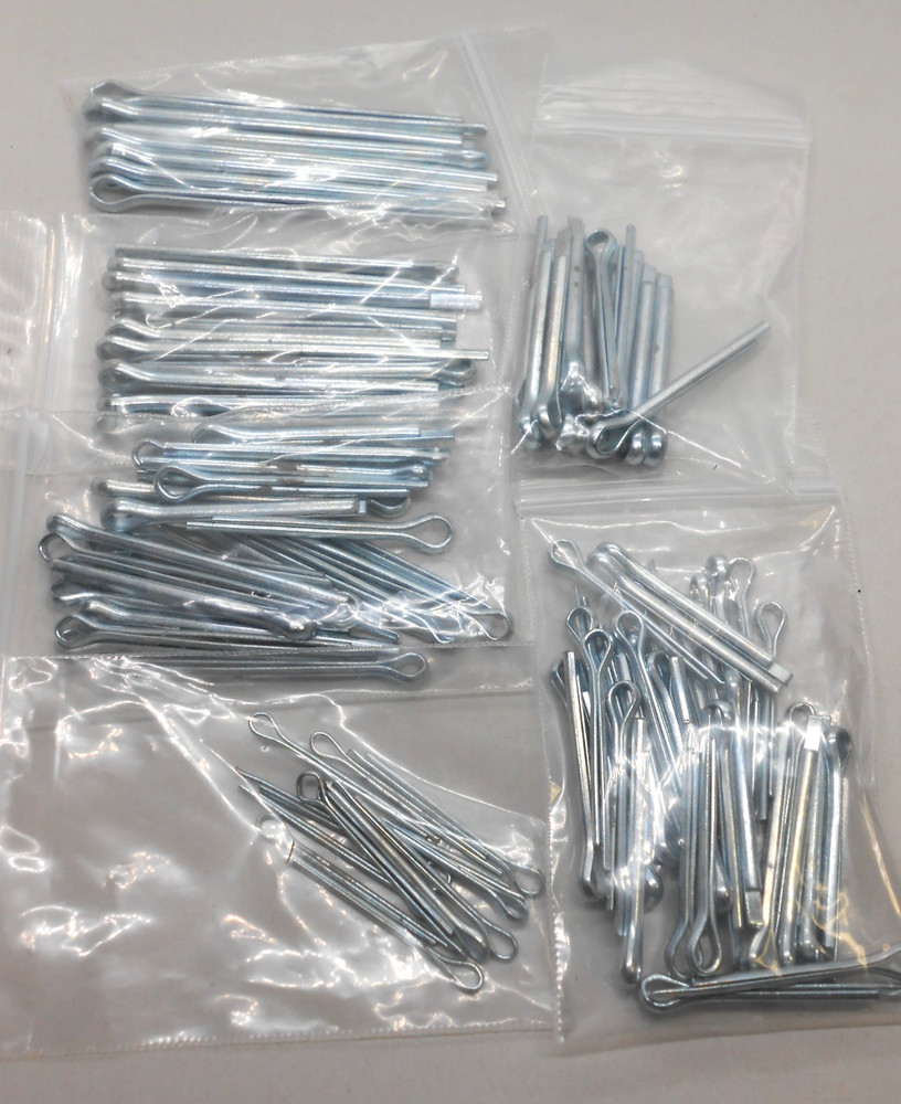 100pcs Various Size Cotter Pins Extended Prong