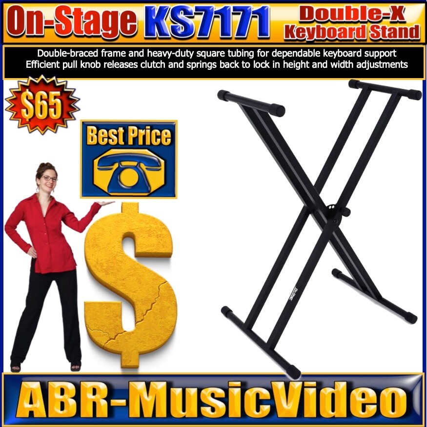 On-Stage KS1365 Z Keyboard Stand with Second Tier