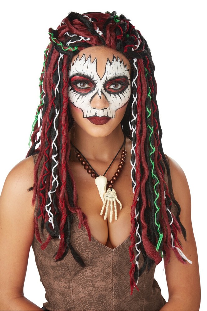 Witch Doctor Voodoo Priestess Costume Wig