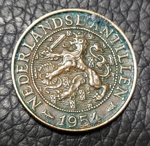 1954 Netherlands Antilles 1 Cent Coin