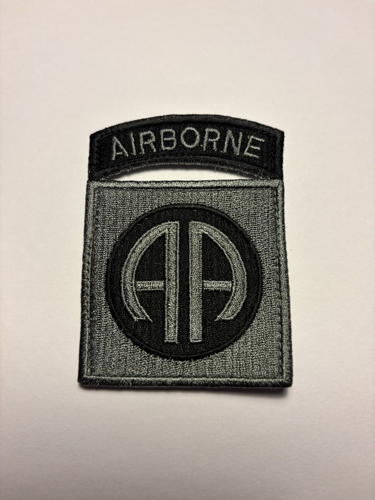 82nd Airborne Division with Tab  Attached U.S. Army ACU Patch W/ Hook Back