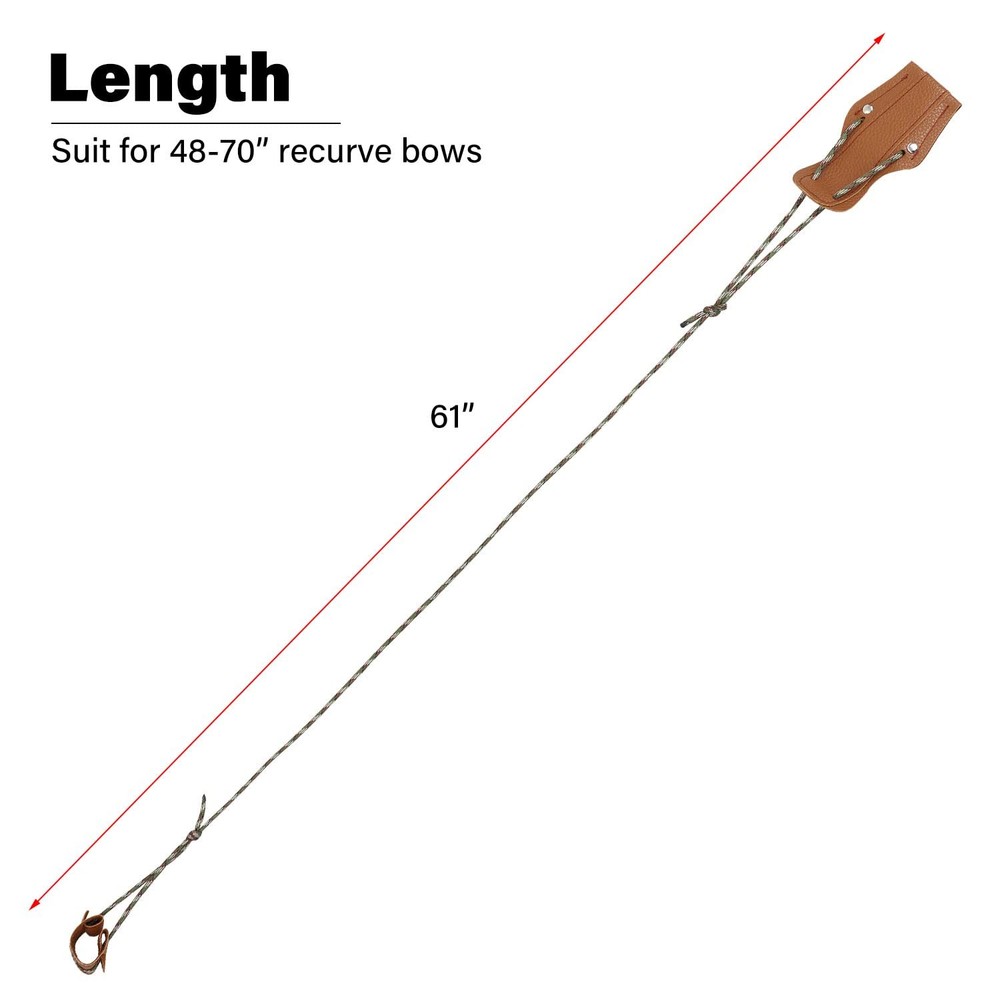 SOPOGER Archery Stringer Recurve Bow Tool, Longbow Brown