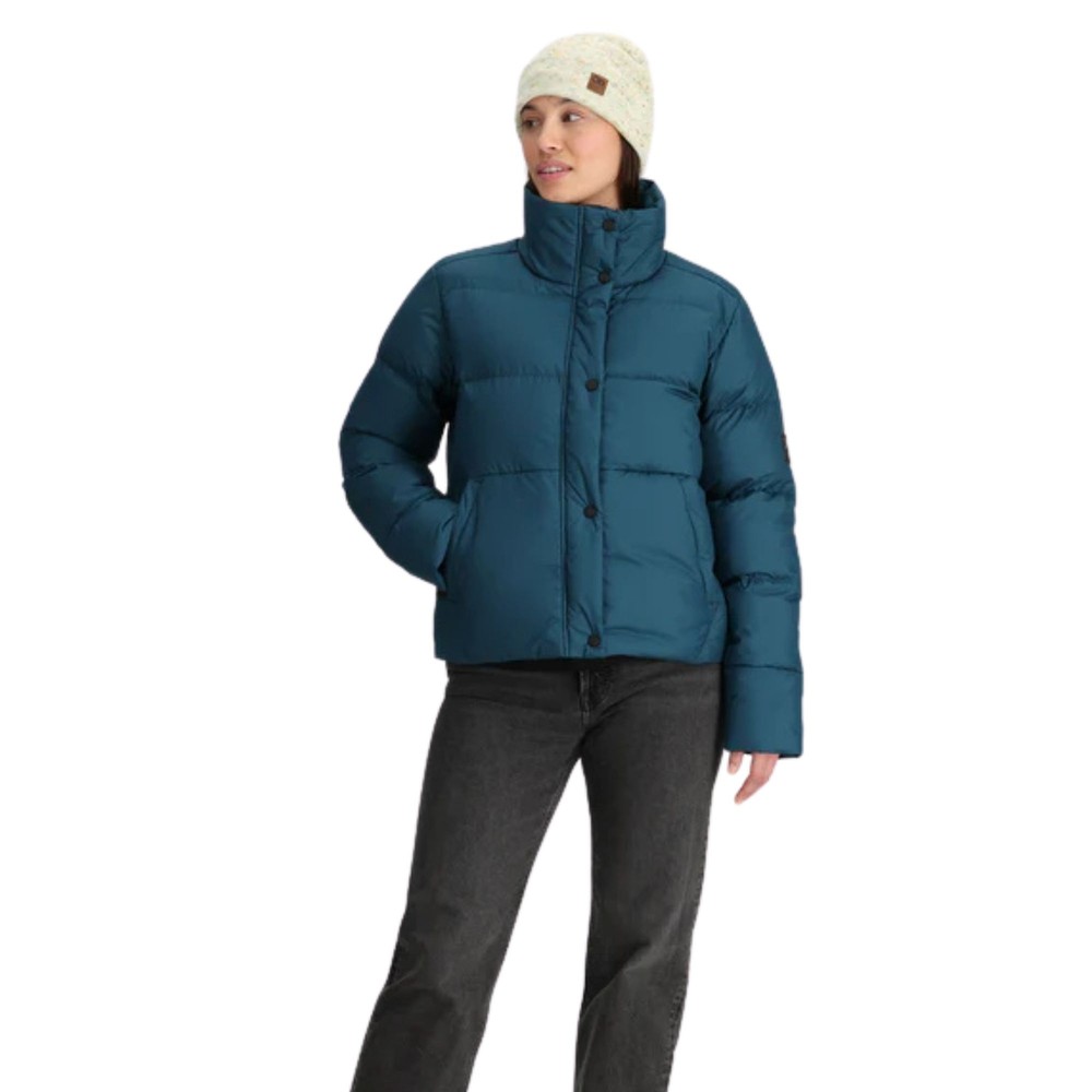 Outdoor Research Coldfront Down Women's Winter Jacket, Harbor, Medium