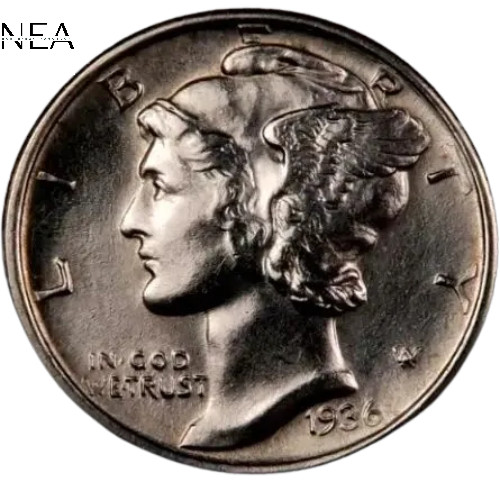 1936 Mercury Dime ~ Gem BU ~ 90% Silver