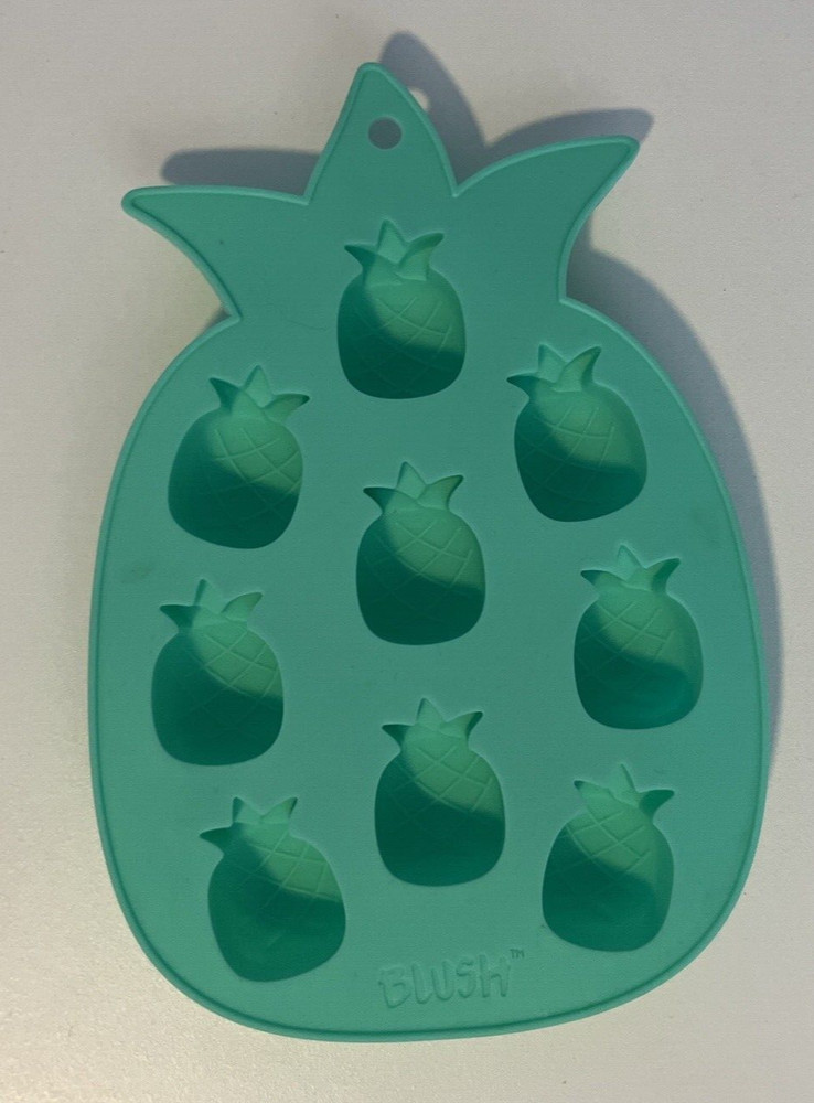Pineapple Shaped Silicon Ice or Chocolate Mold Ice Cube Tray by Blush 9 Cubes