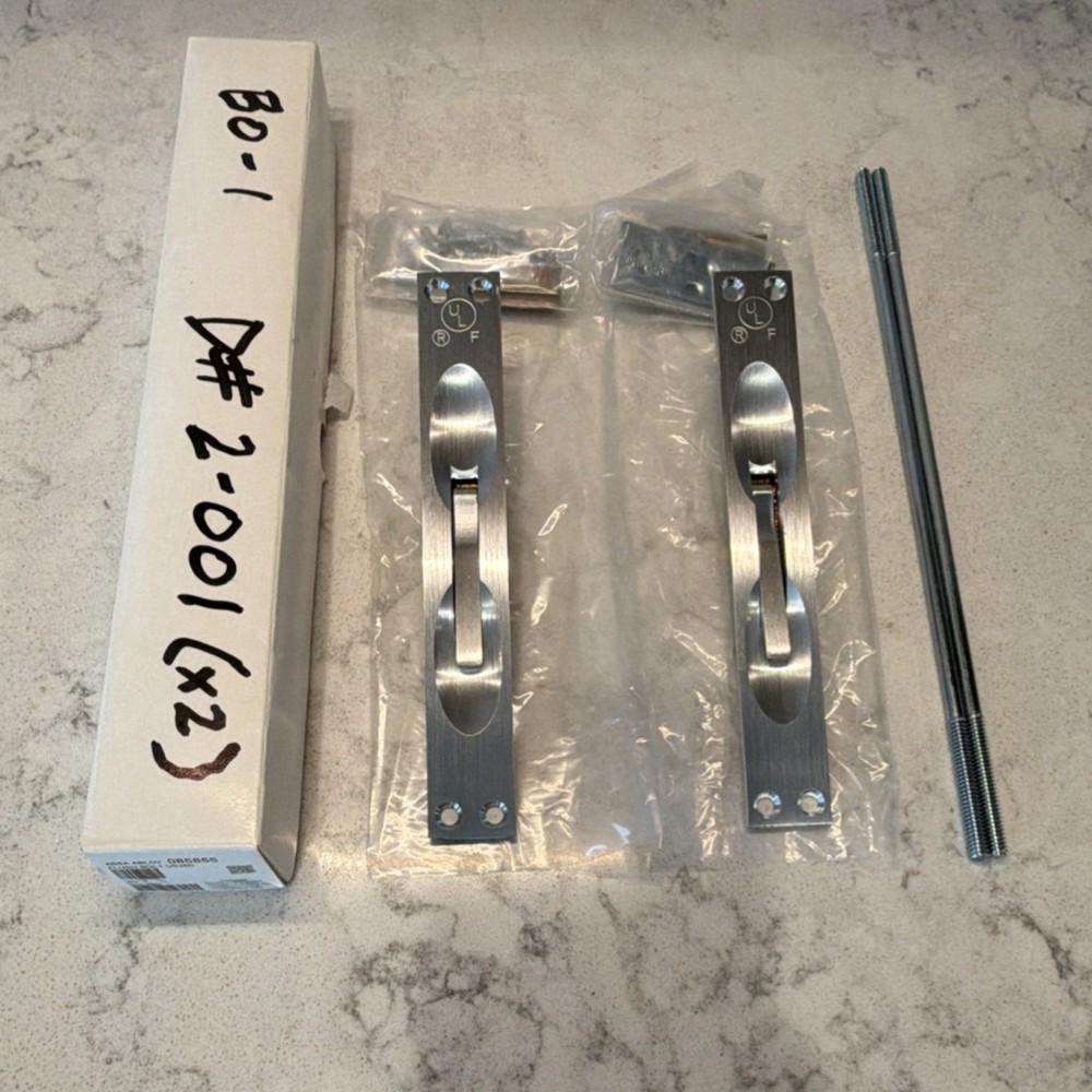 ASSA ABLOY Flush Bolt US26D Brushed Silver Metal 2 Pack