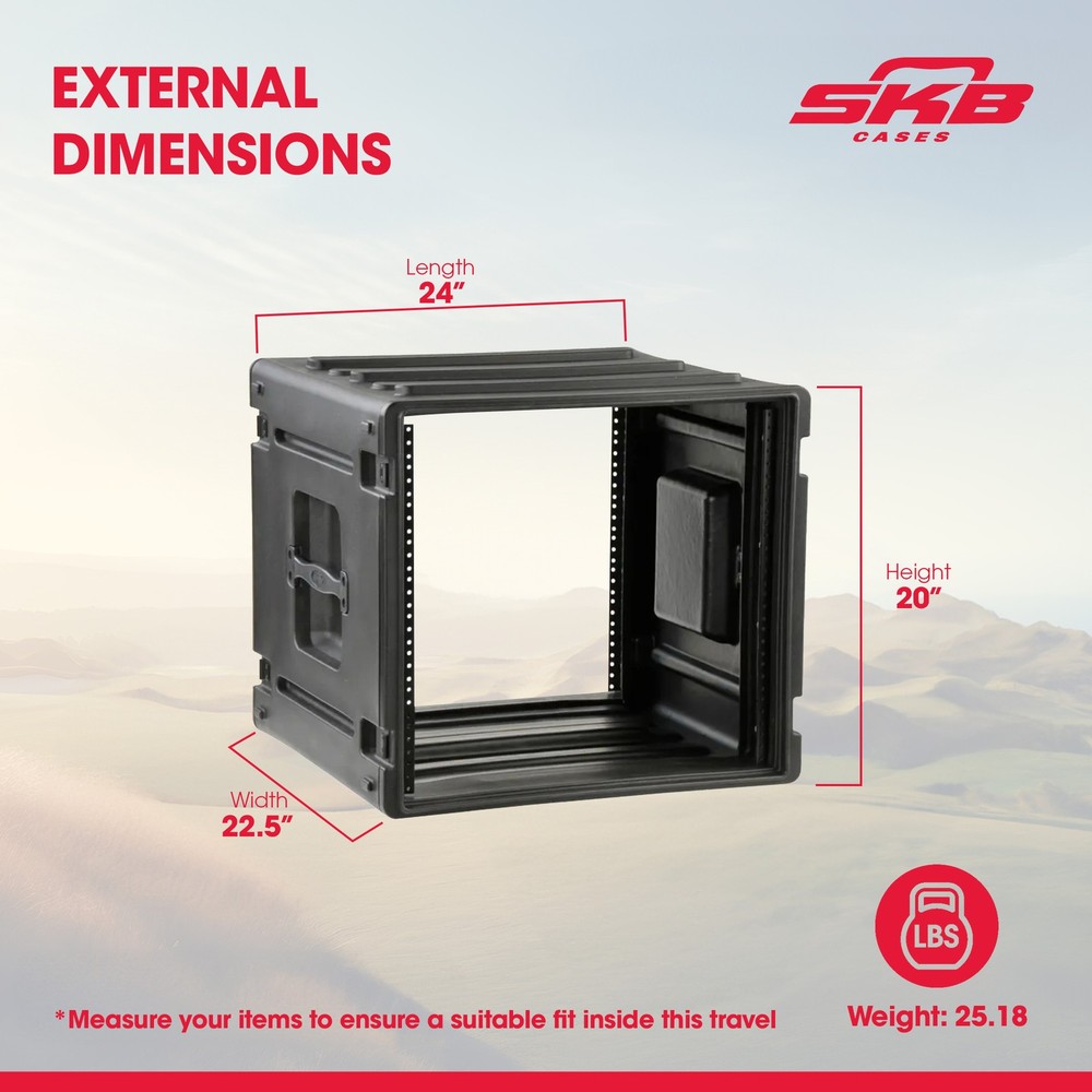 SKB 10U Roto Rack Case Polyethylene Gear Protector, Stackable (Open Box)