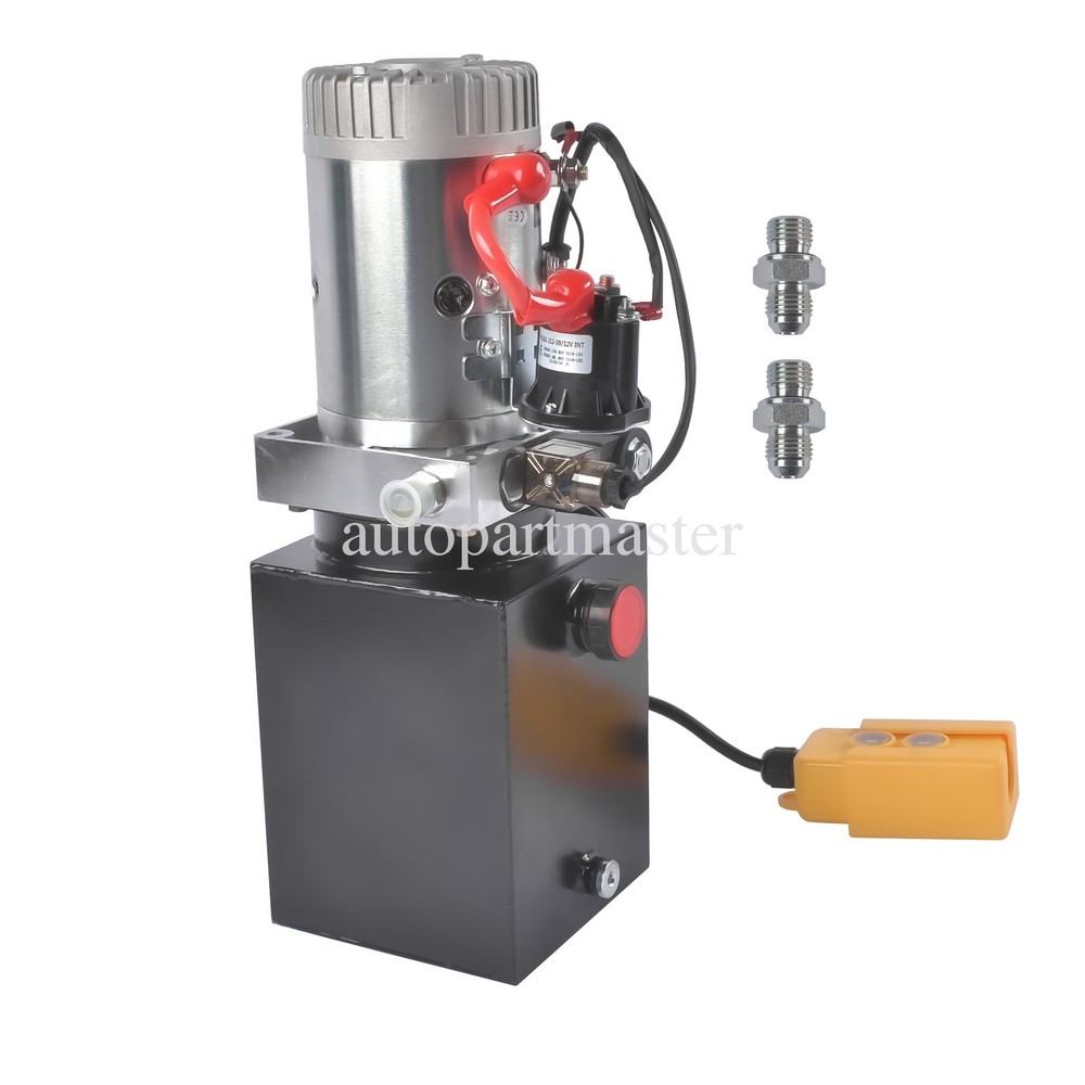 NEW 4 Quart Single Acting Hydraulic Pump for Dump Trailers 12 V Quick Lifting