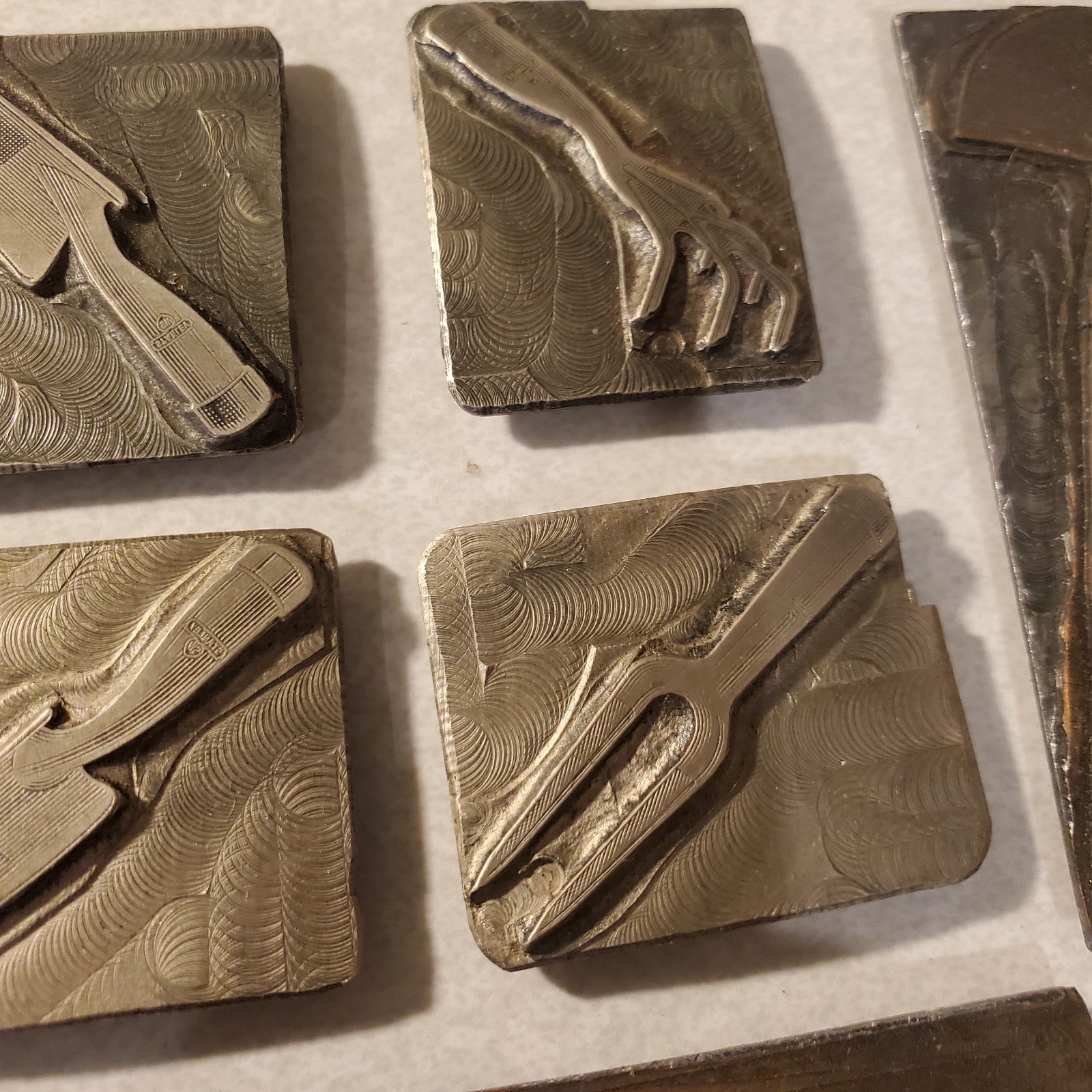 Vintage Letterpress Printing Blocks Gardening Tools