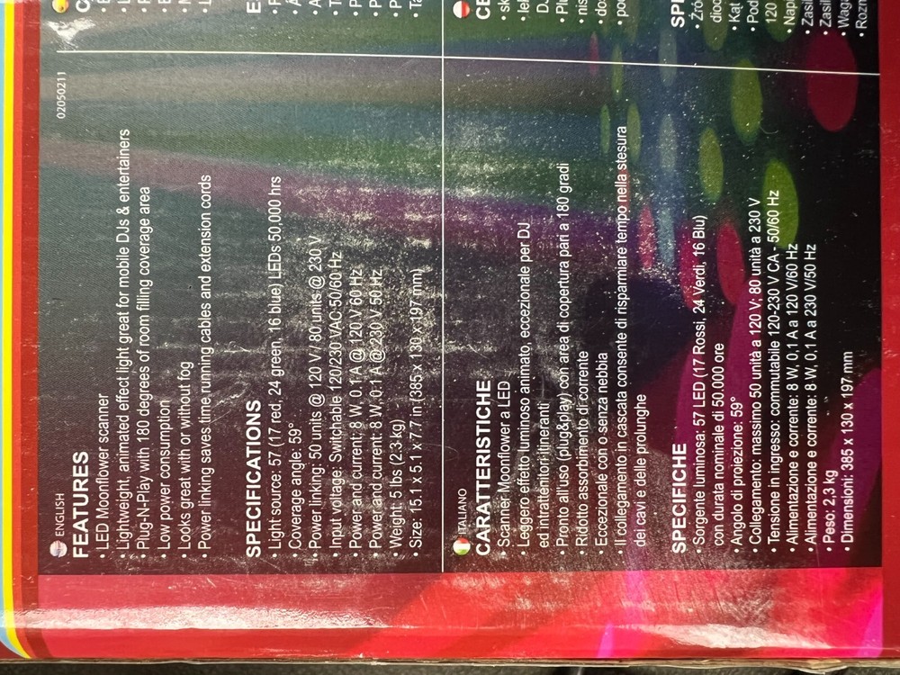 2 Chauvet LX10 Scanner Effects Light