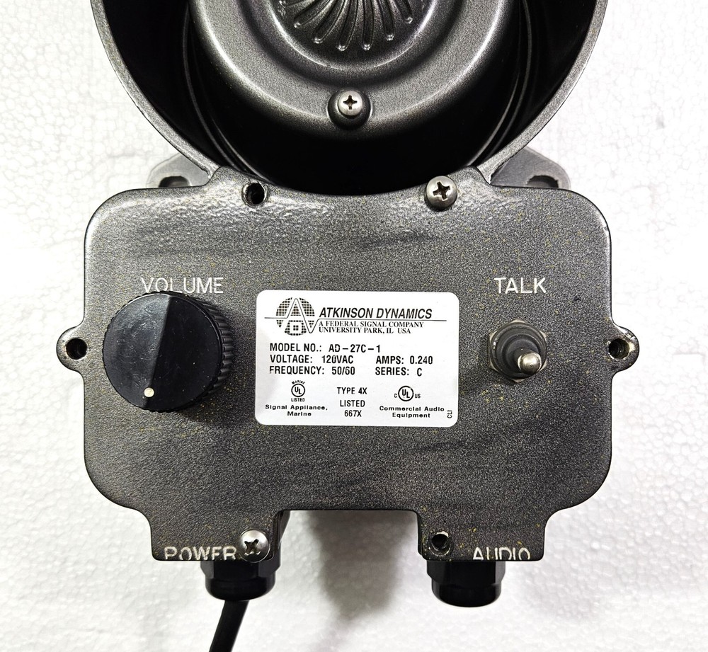 ATKINSON DYNAMICS AD-27C-1 WALL MOUNT INTERCOM