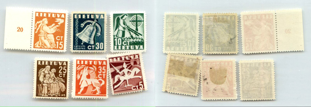 Lithuania 1940 SC 317-322 mint . rtc4334