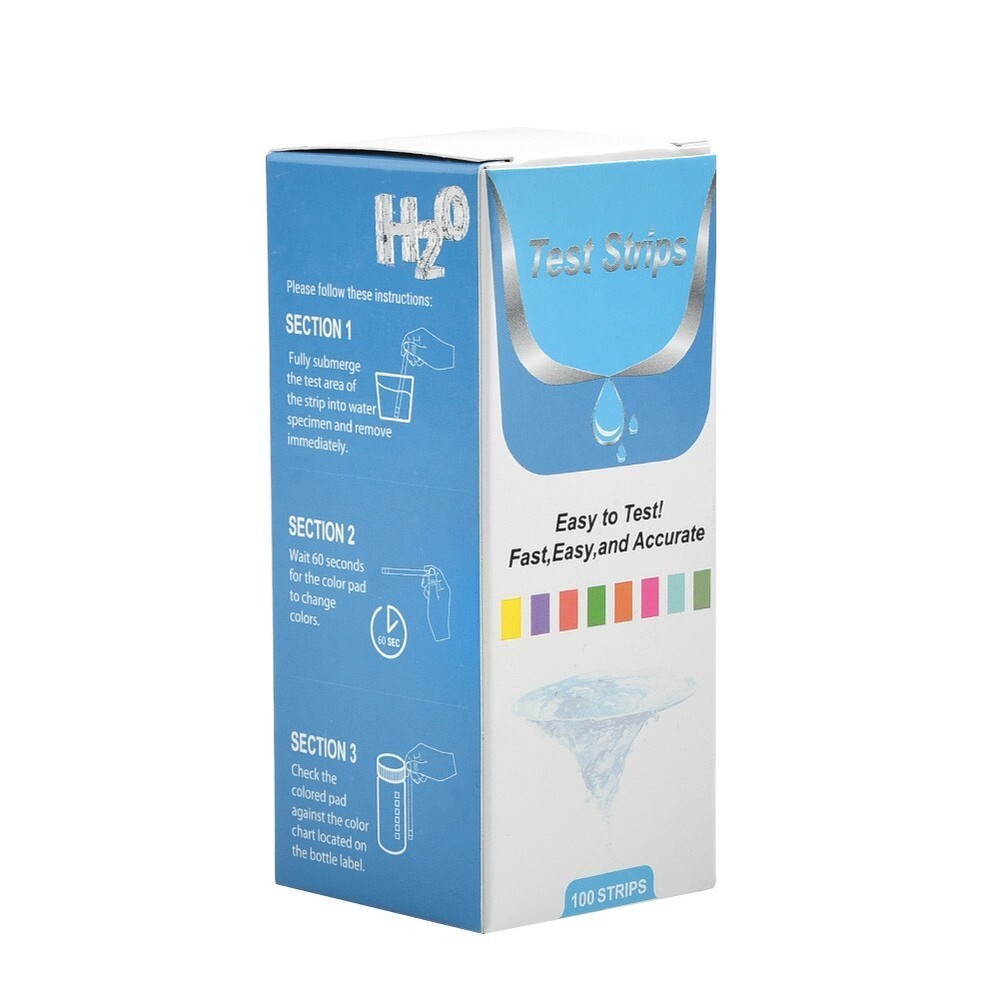 100PCS Water Total Hardness Test Strips Quick And Easy Testing Kit 0-425 PPM New