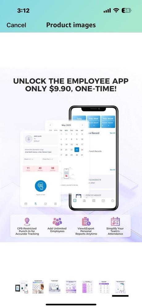 NGTeco Cloud-Based Time Clock, Fingerprint+RFID Time Clocks for Employees