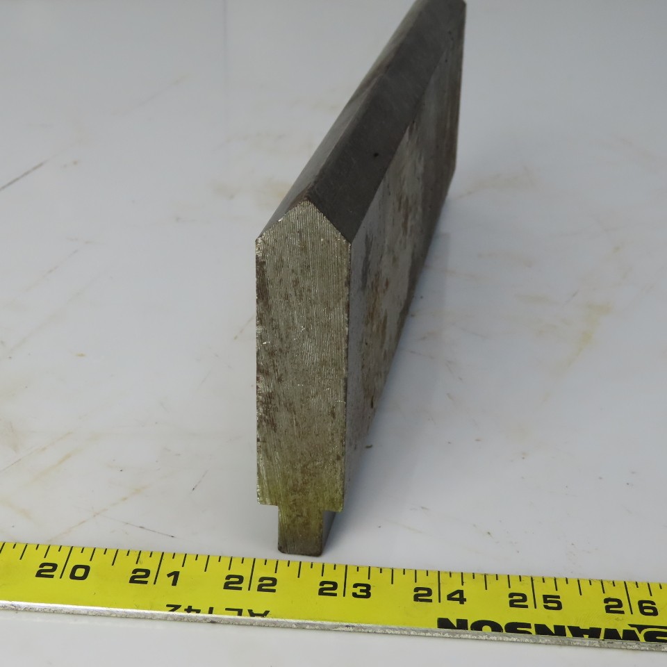12" Press Brake 90° Forming Angle Die Block 1/2" Tang 4-1/4" Ht 1" Thick