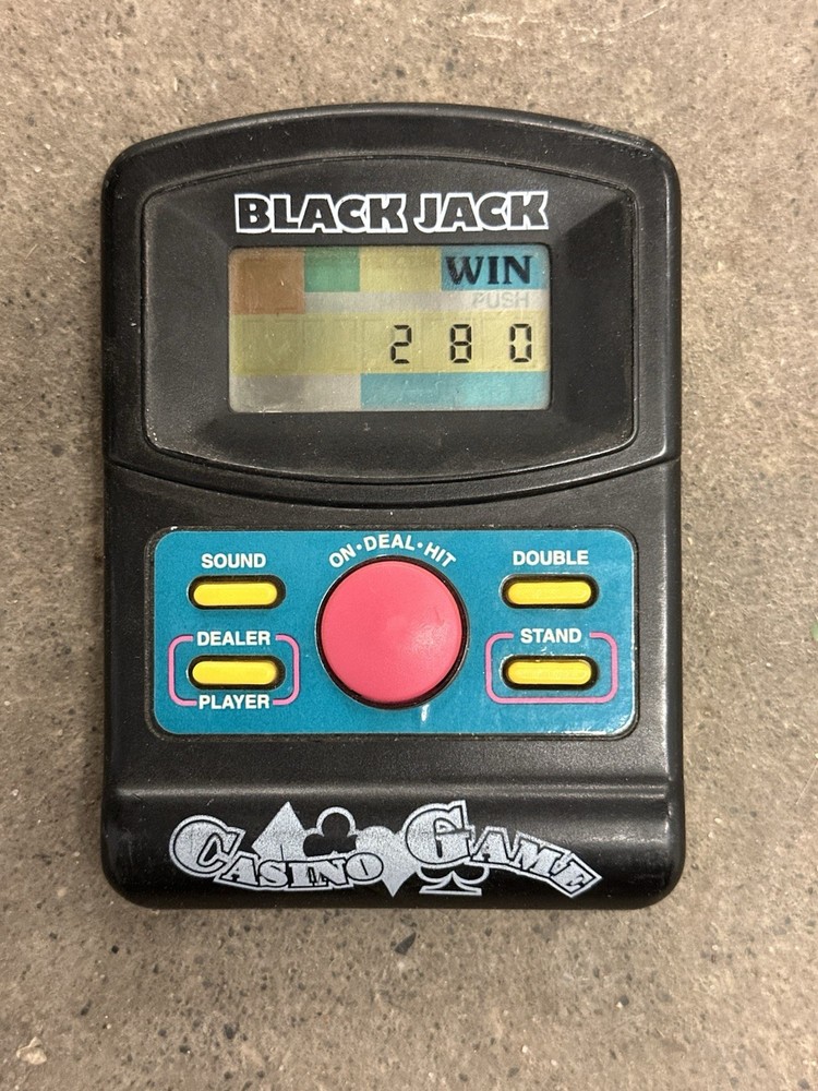 Vintage Handheld Black Jack Casino Game Electronic Working