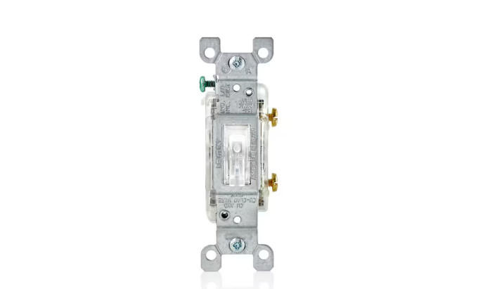 15 Amp 120-Volt Toggle LED Illuminated Single-Pole Switch Residential Grade