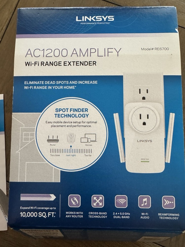 LINKSYS Wi-Fi Range Extender AC1200 Amplify